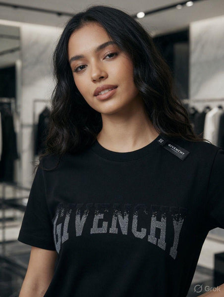 Women Premium Black Graphic Print Crew Neck T-Shirt