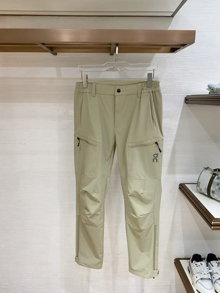 Men  Casual Cargo Pants – Lightweight Utility Trousers with Zipper Pockets