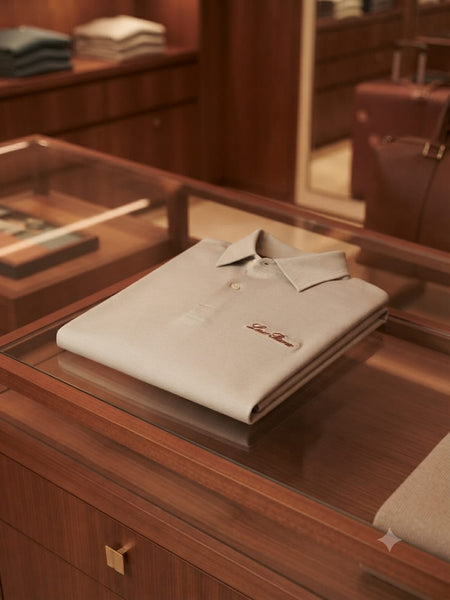 Elegant Beige Polo T-Shirt for Men Luxury Casual Wear