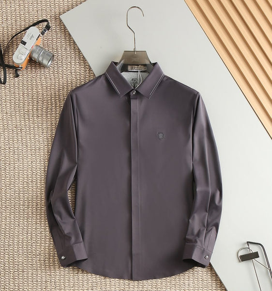 Men Premium Solid Formal Shirt – Long Sleeve Smart Fit Dress Shirt
