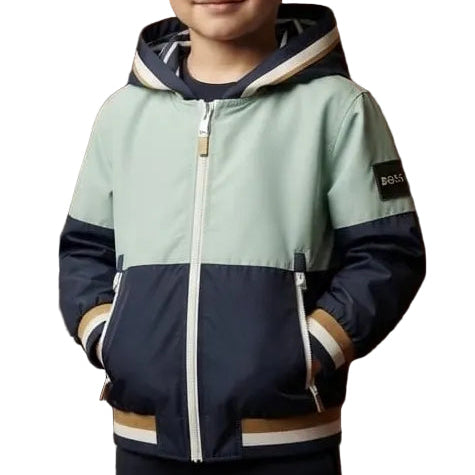 Premium Quality Kids Color-Block Hooded Zip-Up Jacket