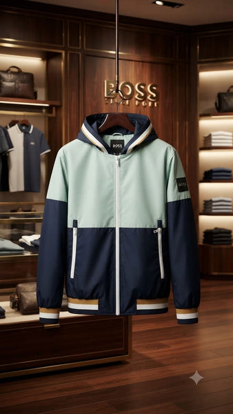 Premium Quality Kids Color-Block Hooded Zip-Up Jacket