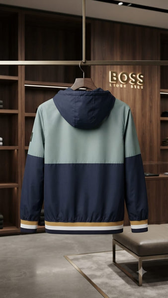 Premium Quality Kids Color-Block Hooded Zip-Up Jacket