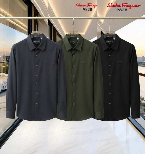 Men Solid Full Sleeve Casual Shirt – Classic Button-Down Formal & Smart Wear