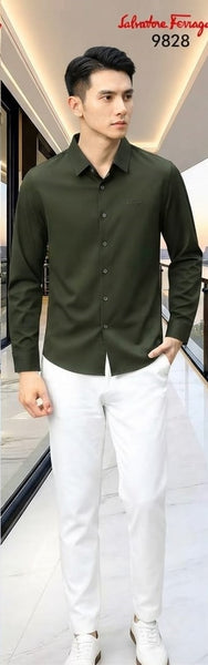 Men Solid Full Sleeve Casual Shirt – Classic Button-Down Formal & Smart Wear