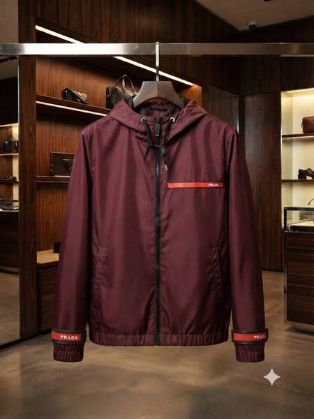 Premium Men Hooded Windbreaker Jacket – Full Zip Lightweight Casual Jacket