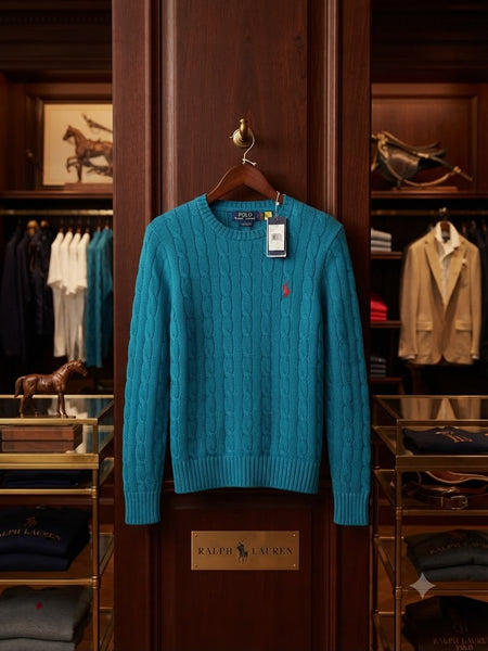 Premium Women's Cable Knit Sweater with Classic Look