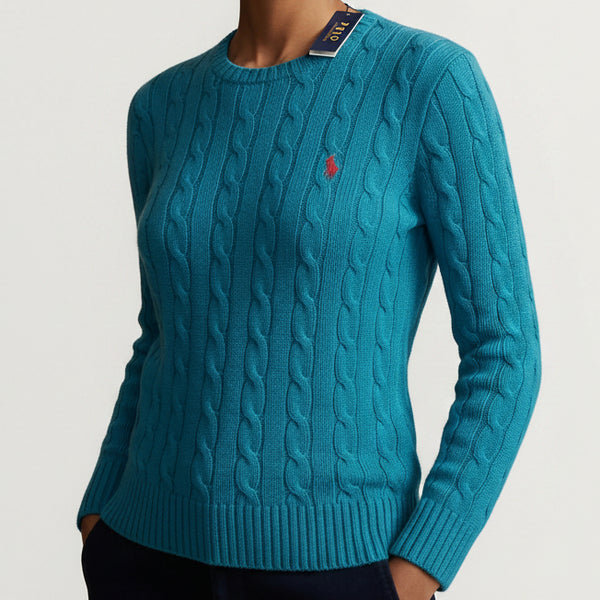 Premium Women's Cable Knit Sweater with Classic Look