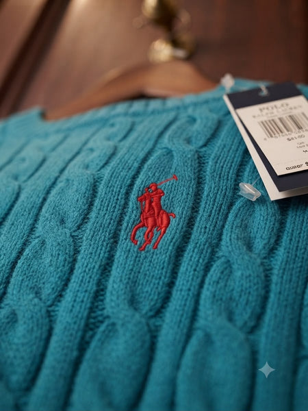 Premium Women's Cable Knit Sweater with Classic Look