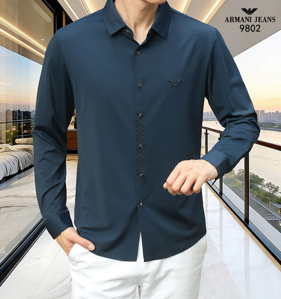 Premium Solid Formal Shirt For Men – Long Sleeve Smart Fit Dress Shirt
