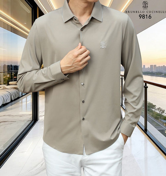 Premium White Casual Shirt Full Sleeve Button-Down Formal Shirt For Men