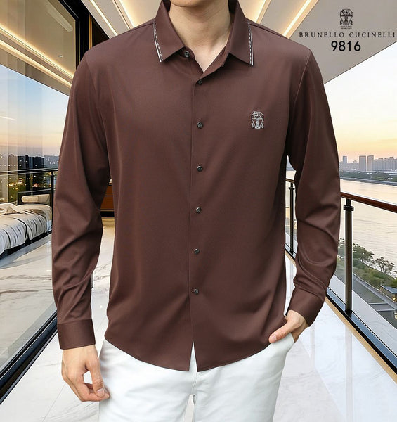 Premium White Casual Shirt Full Sleeve Button-Down Formal Shirt For Men