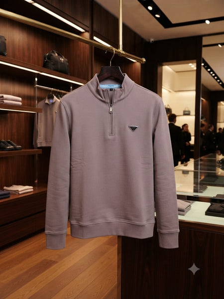 Men Premium Long-Sleeve Polo Pullover