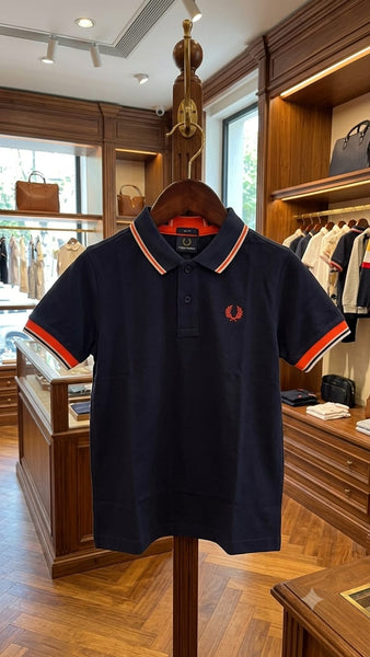 Premium Kids Polo T-Shirt with Striped Contrast Collar