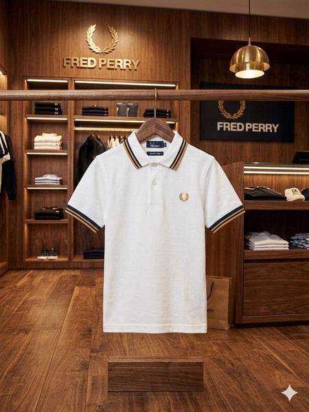 Kids Smart Casual Polo T-Shirt with Striped Collar
