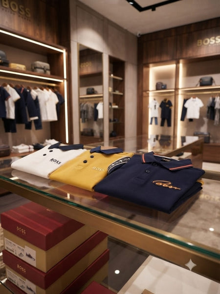 Kids Elegant Polo T-Shirt with Contrast Collar Detail