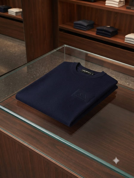 Luxury Design  Solid Pullover With Embroidered Logo