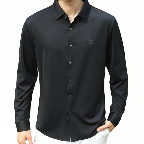 Men Premium Solid Full-Sleeve Button-Down Shirt