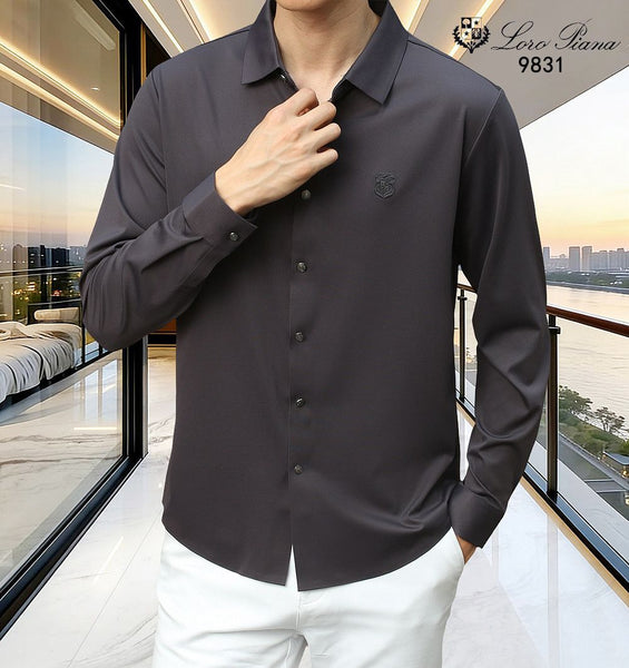 Men Premium Solid Full-Sleeve Button-Down Shirt