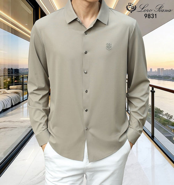 Men Premium Solid Full-Sleeve Button-Down Shirt