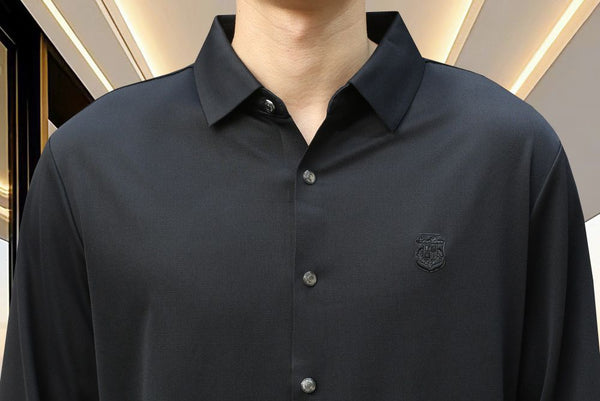 Men Premium Solid Full-Sleeve Button-Down Shirt