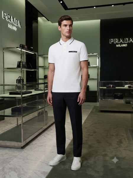 Men’s Premium Polo T-Shirt with Contrast Collar & Sleeve Detailing