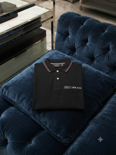Men’s Premium Polo T-Shirt with Contrast Collar & Sleeve Detailing