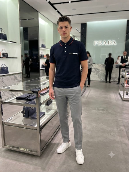 Men’s Premium Polo T-Shirt with Contrast Collar & Sleeve Detailing
