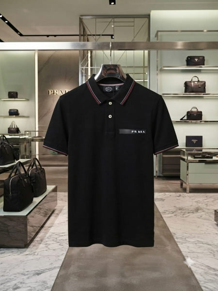 Men’s Premium Polo T-Shirt with Contrast Collar & Sleeve Detailing