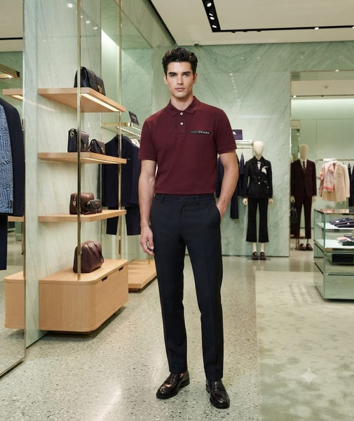 Men’s Premium Polo T-Shirt with Contrast Collar & Sleeve Detailing
