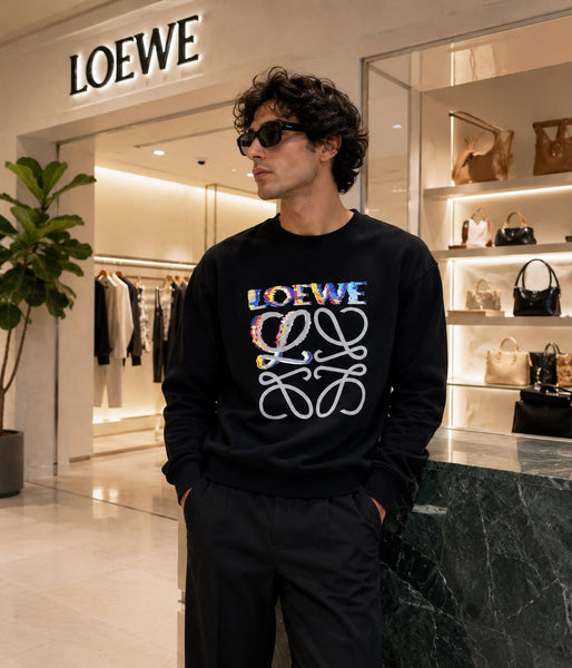 Men’s Premium Black Graphic Print Full-Sleeve Sweatshirt