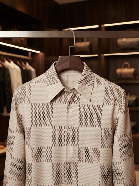 Men’s Premium Geometric Print Full-Sleeve Shirt