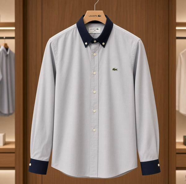 Premium Full Sleeve Shirt with Contrast Collar & Cuffs