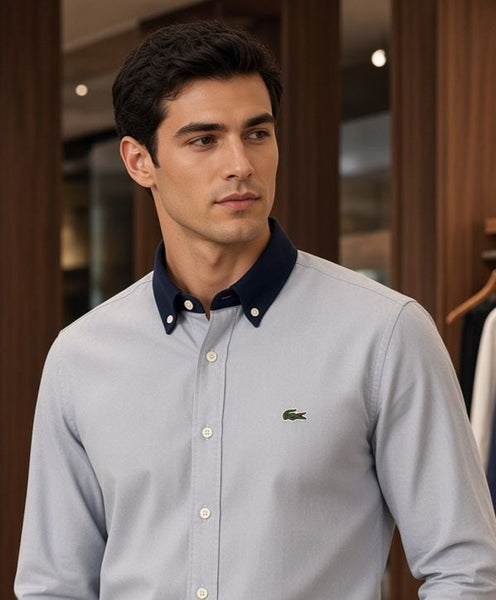 Premium Full Sleeve Shirt with Contrast Collar & Cuffs