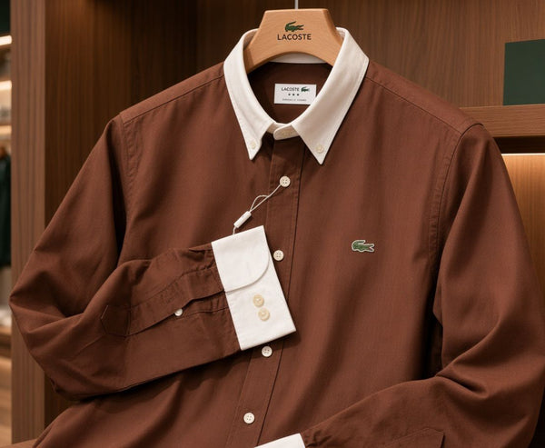 Premium Full Sleeve Shirt with Contrast Collar & Cuffs