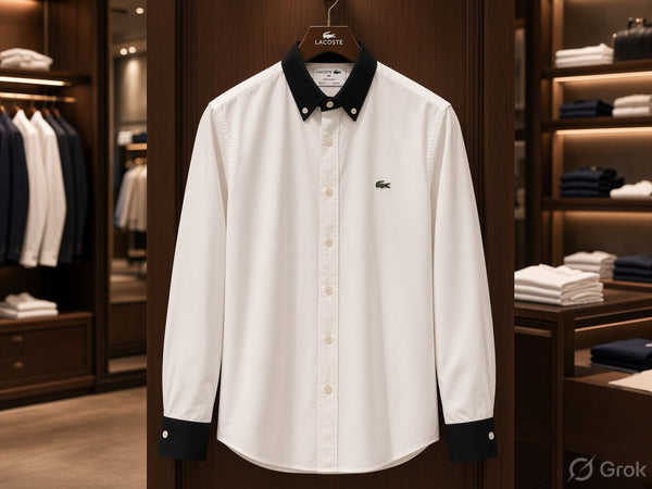 Premium Full Sleeve Shirt with Contrast Collar & Cuffs