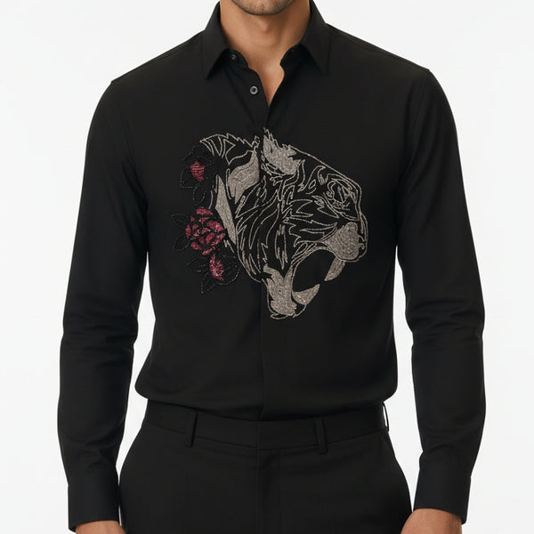 Premium Quality Men Full Sleeve Casual Shirt with Contrast Collar Detail