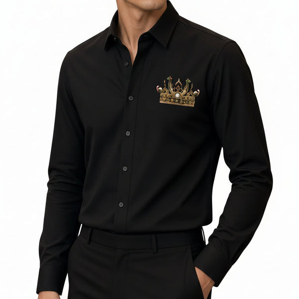 Men Premium Quality Full Sleeve Casual Shirt with Contrast Collar Detail