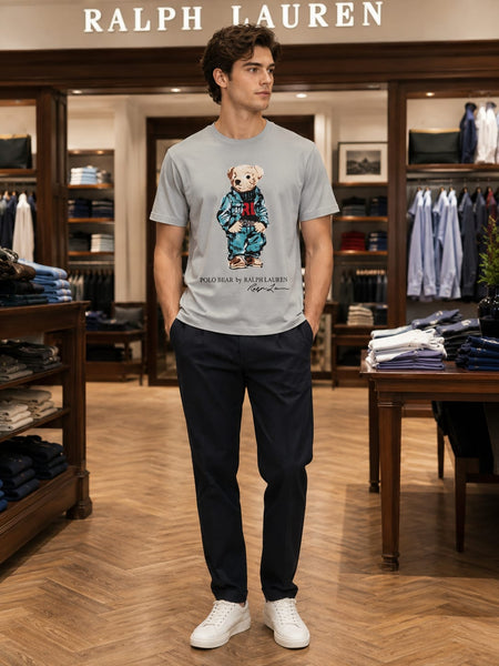 Premium Quality Men Bear T-Shirt – Soft Casual Crew Neck