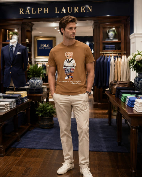 Premium Quality Men Bear T-Shirt – Soft Casual Crew Neck