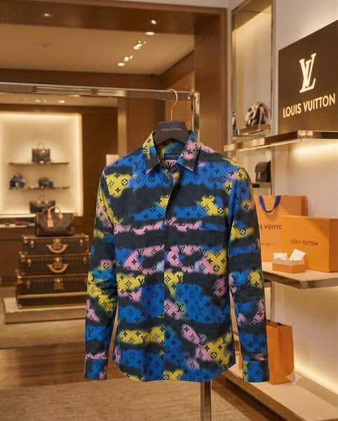 Men Premium Printed Casual Shirt – Colorful Full-Sleeve Button-Down