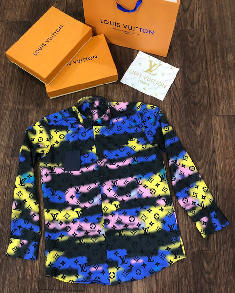 Men Premium Printed Casual Shirt – Colorful Full-Sleeve Button-Down