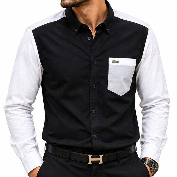 Men Premium Full-Sleeve Shirt – Smart Casual Collar Style