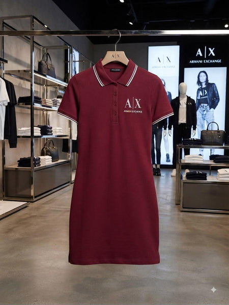 Classic Short-Sleeve Polo Shirt Dress with Collared Design For Women