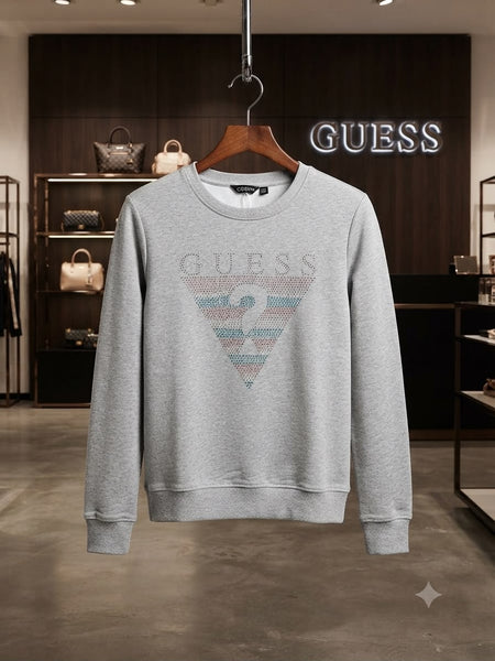 Women’s Grey Logo Sweatshirt – Stylish Full-Sleeve Casual Sweatshirt