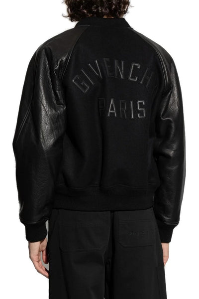 Premium Black Blouson Jacket – Leather Sleeve Casual Jacket