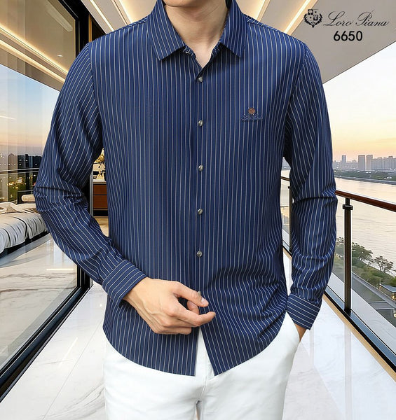 Premium  Pinstripe Full-Sleeve Shirt – Stylish Casual & Formal Wear