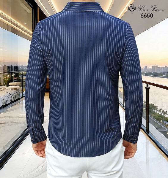 Premium  Pinstripe Full-Sleeve Shirt – Stylish Casual & Formal Wear