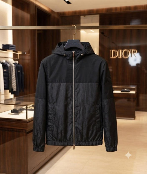 Premium Men’s Black Hooded Zip-Up Jacket – Stylish & Lightweight Outerwear