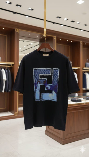 Premium Quality Modern Blue Emblem Graphic Crewneck Tee